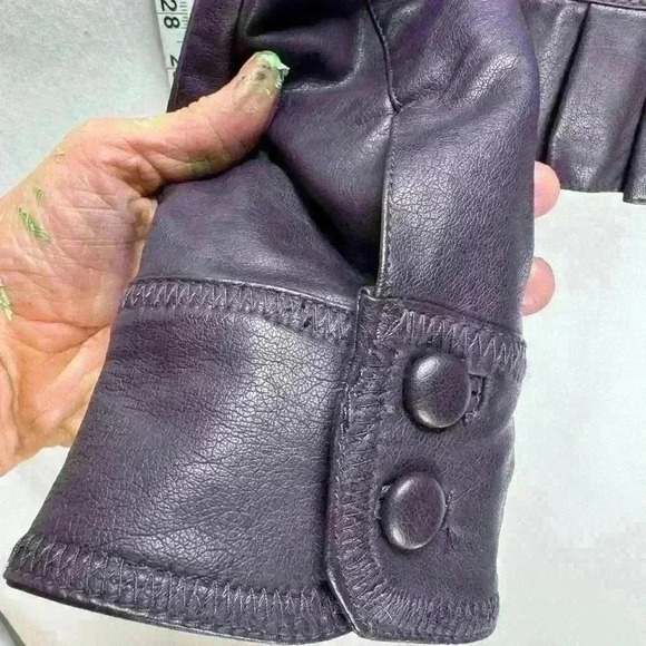 Like New condition, Bagatelle size small, women’s purple vegan leather jacket. - Picture 5 of 13